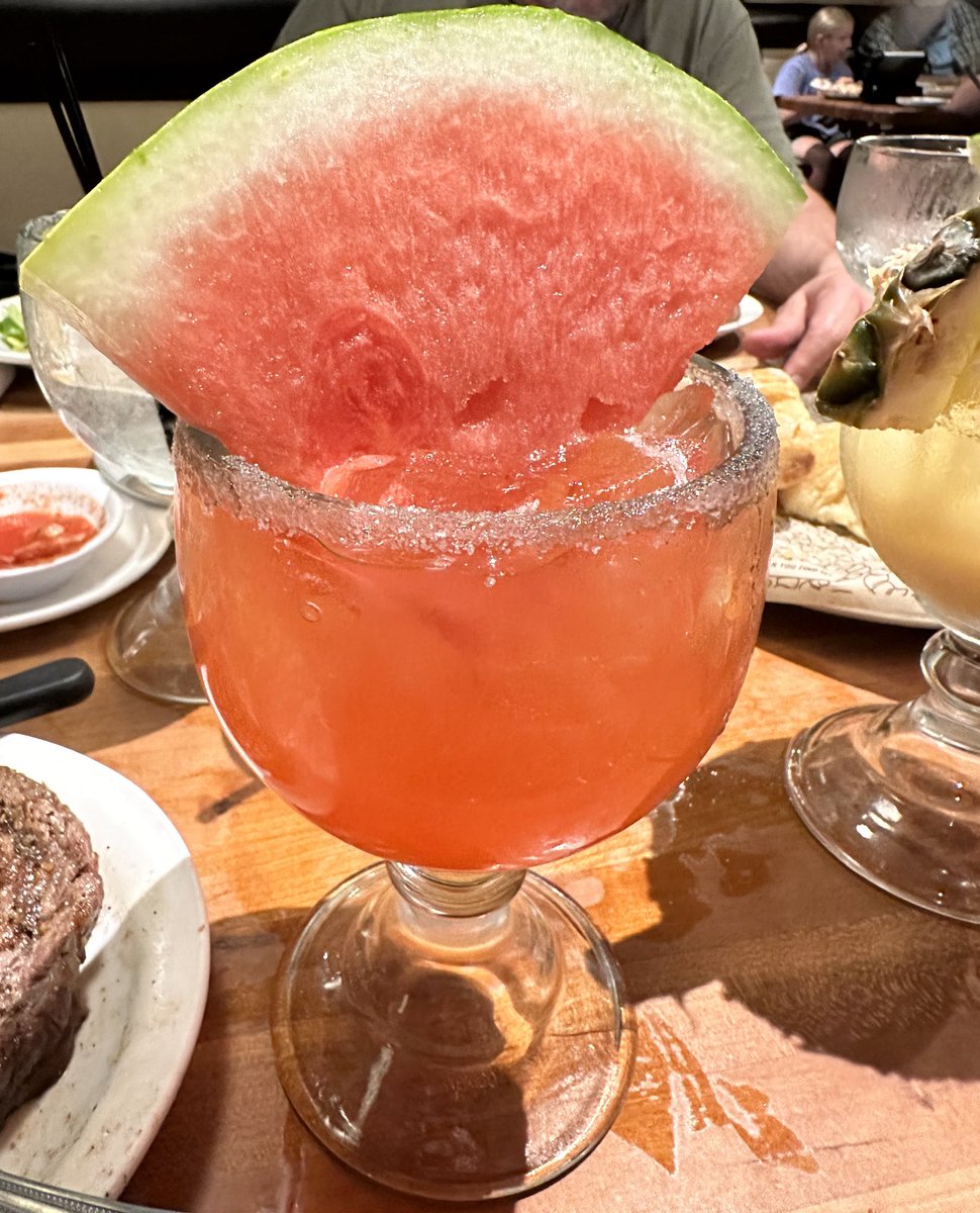 Cheers from @cheddarskitchen Watermelon VodkaRita Hope you’ve had a terrific day. Love all y’all