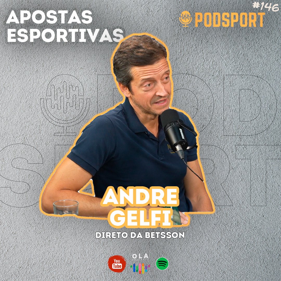 podsport2's tweet photo. ANDRÉ GELFI - APOSTAS ESPORTIVAS - Podsport #146 https://t.co/uuv7BcDNsL via @YouTube #podsport #podcast #betsson #apostas #apostasesportivas https://t.co/5DJ5TuW767