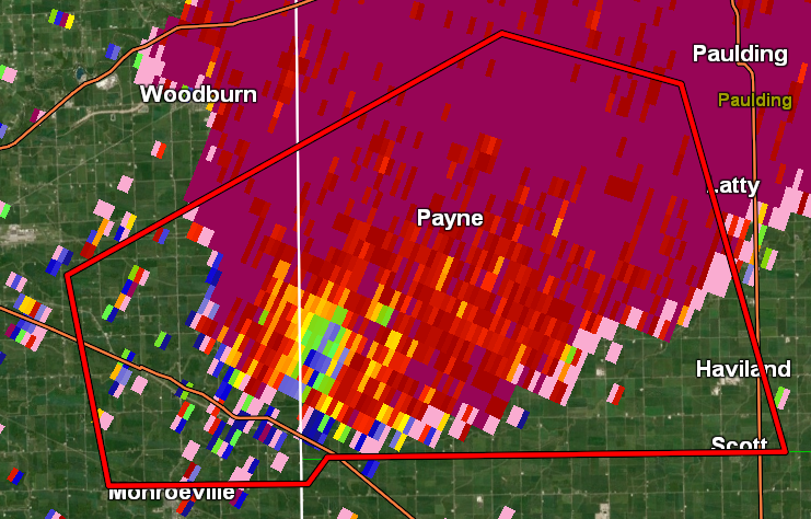 Storm north of Monroeville may potentially have a tornado on the ground <a href="/N8_Snyder/">N8 Snyder</a>