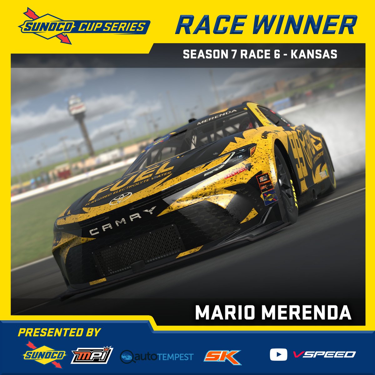 Mario Merenda takes the checkered flag at Kansas! No photo finish here as he wins by over 5 seconds! Eddie Smith and Jessie Whittington round out the podium.