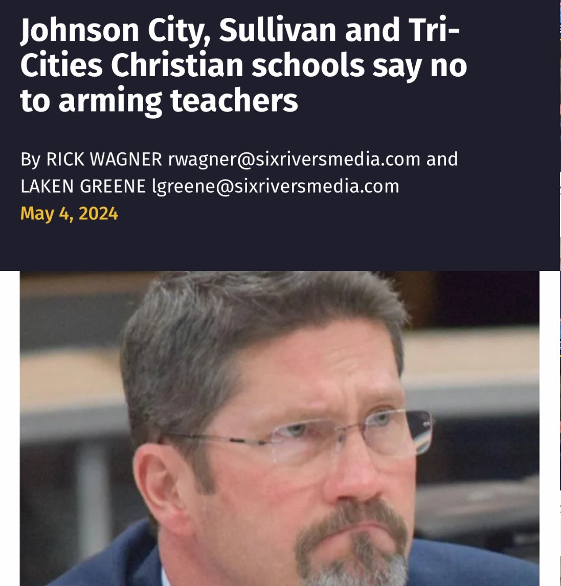 ADD MORE TO THE LIST: Johnson City, Sullivan County, and Tri Cities Christian Schools join the ever-growing list of Tennessee districts rejecting the @TNGOP @RyanWilliamsTN arming teachers idea. timesnews.net/news/crime/joh…