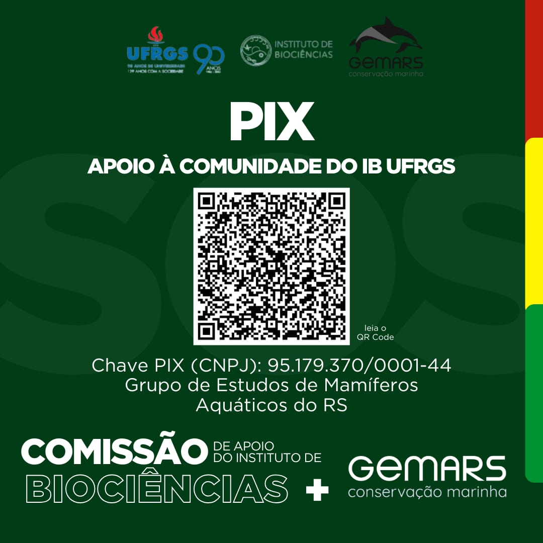 Campanha de apoio a alunes, servidores e terceirizades do IBIO-UFRGS afetados pelas enchentes que assolam o Estado do Rio Grande do Sul. Agradecemos imensamente todo apoio. Juntos vamos sair dessa!