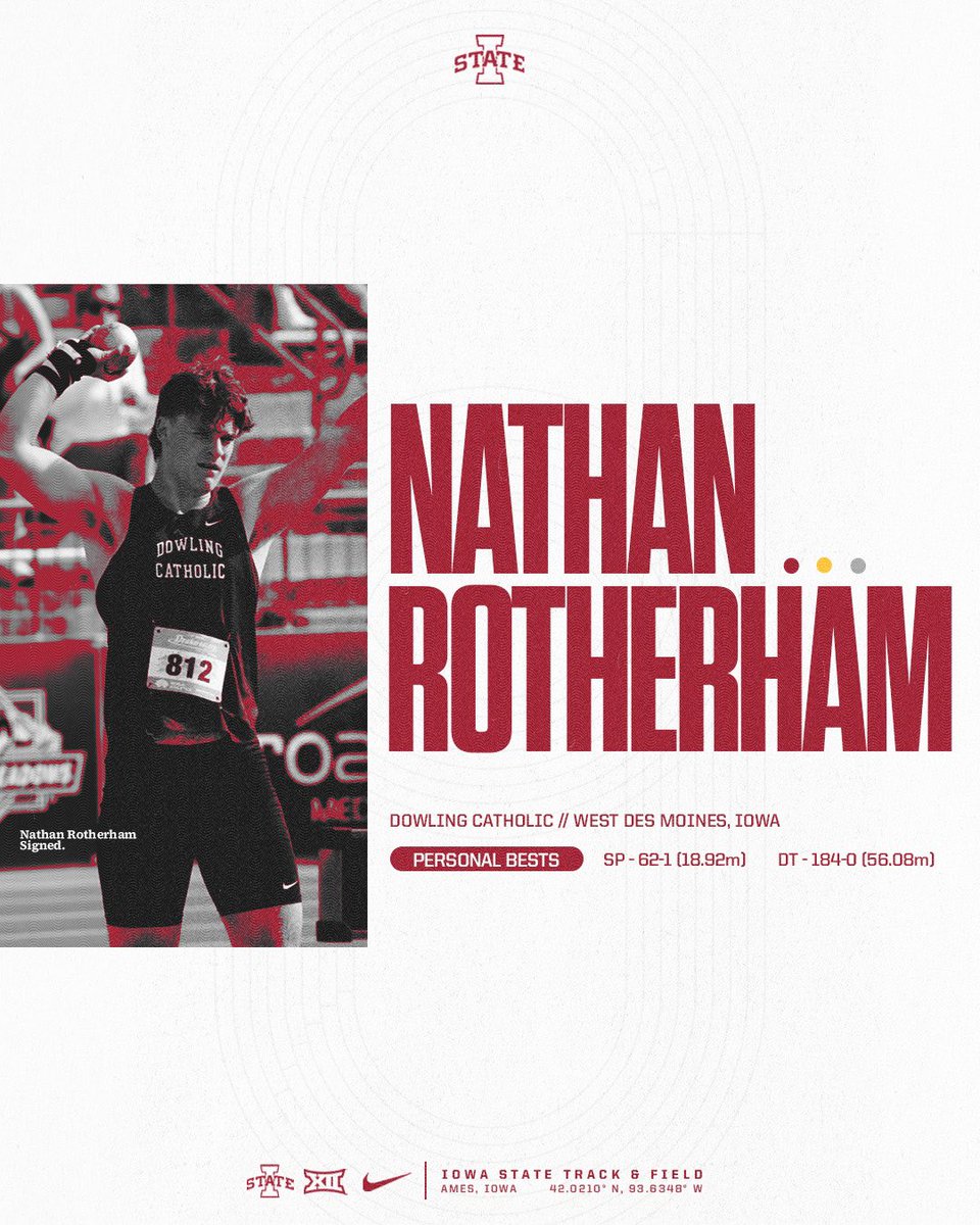 𝑺𝑰𝑮𝑵𝑬𝑫: Nathan Rotherham ‣ 2024 Indoor State 4A Shot Put Champ ‣ Shot Put PR 62-1 (18.92m) // Discus 184-0 (56.08m) #Throw4ISU