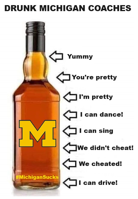 When Michigan Football Coaches drink! #dontdrivedrunk #Cheaters #MichiganSucks