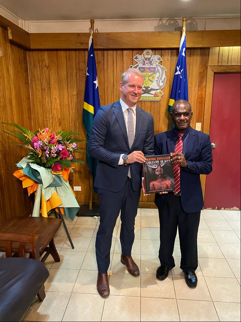 Solomon Islands & Australia share a deep & enduring partnership, built over many decades. Following 🇳🇿 PM @AlboMP call with 🇸🇧 PM Manele on Friday, I was honoured to officially meet him in his new role. I look forward to working closely together.