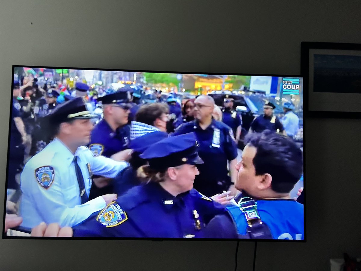 New York City! Protesters are giving the cops the finger as they walk by. who’s going to stop this bullshit!