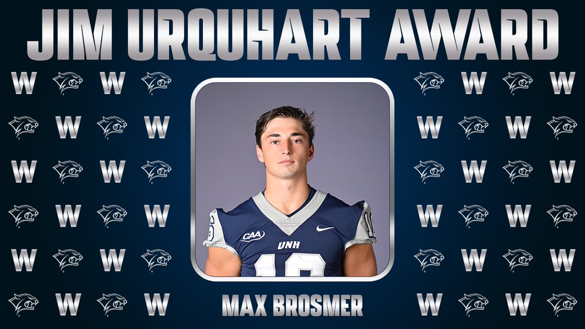 Congratulations to Max Brosmer for receiving the Jim Urquhart Award! #WESPYS24 | @UNH_Football