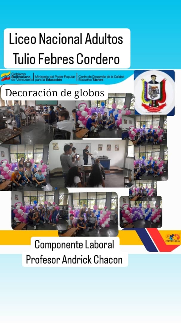 #07mayo2024.. Proyectando la Formación Laboral de nuestros estudiantes de trayecto 1,2,3.. Liceo Nacional Adultos Tulio Febres Cordero.. Hacia la transformación de los Procesos Educativos y su inserción al campo laboral.
<a href="/_LaAvanzadora/">Yelitze Santaella</a> 
<a href="/Berzabethg1/">Berzabethgandicaoficial</a> 
<a href="/cdceayacucho/">CDCE Municipio Ayacucho</a> 
<a href="/CDCETachira/">CDCE Táchira</a>
