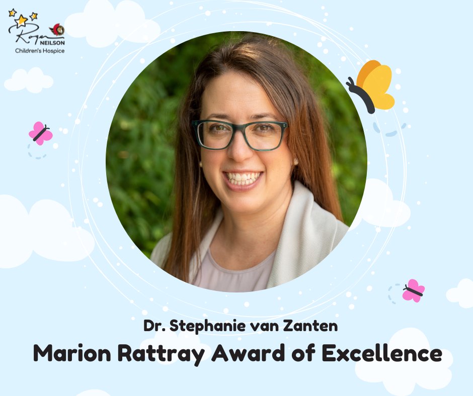 Delighted to announce Dr. Stephanie van Zanten as this year's Marion Rattray Award of Excellence recipient in Pediatric Palliative Care! Recognizing outstanding contributions, nominated by peers.  Read More: rogerneilsonchildrenshospice.ca/story/marion-r…

#HospicePalliativeCareWeek #ChildrensHospice