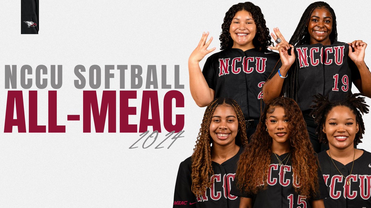 AWARDS! Congratulations to NCCU's Tyler Suttles, Jaylah Barr, Jaden Davis, Makiya Graves and Hailey Batista, who were all named to the 2024 All-MEAC Softball Teams. Full story... nccueaglepride.com/news/2024/5/7/… #EaglePride