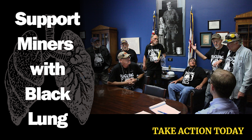 AppVoices's tweet photo. Today, miners and their families arrived in DC to ask Congress to take action on legislation that would improve benefits for miners with #blacklung as well as their families. Take action to support them: https://t.co/MzyPoZbrzK https://t.co/QwvHK3KEof