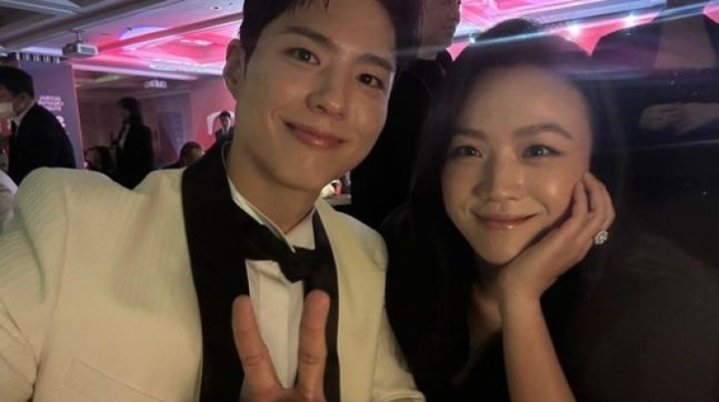 #TangWei and #ParkBoGum at the #60thBaeksangArtsAwards.