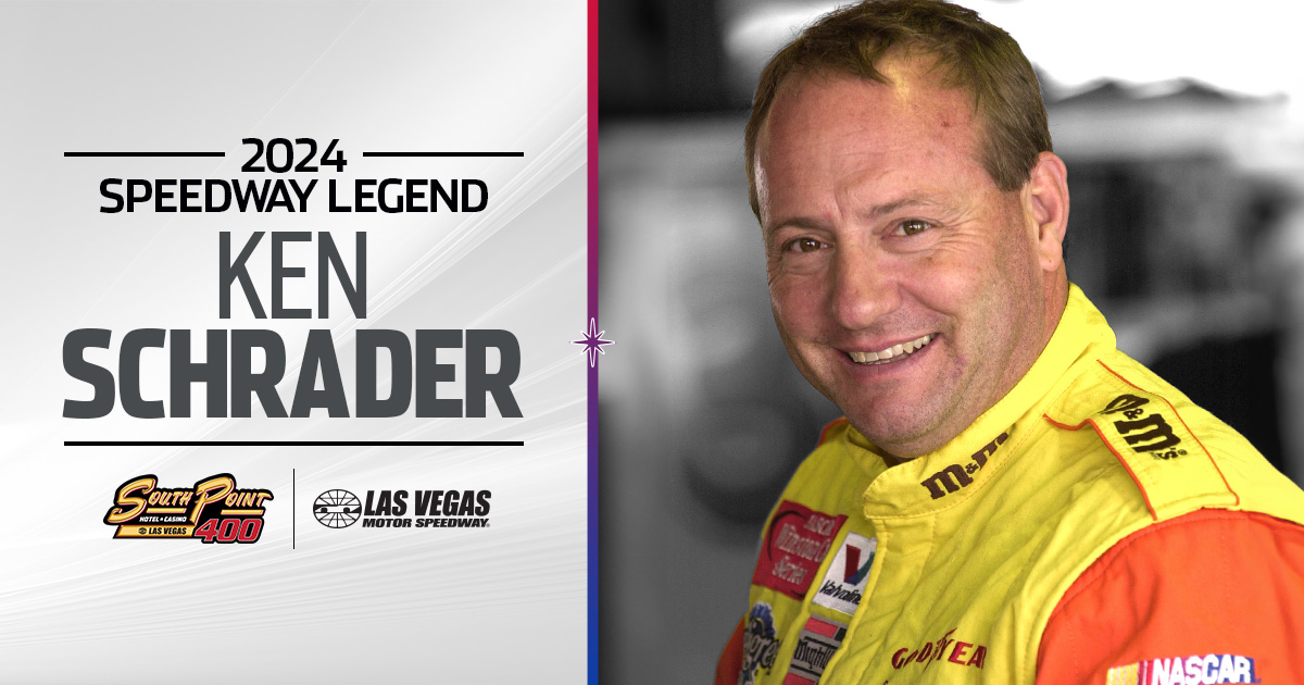.@KenSchrader is the 2024 Speedway Legend honoree during the South Point 400 race weekend!! Read Ken’s Story: bit.ly/40tBcEA