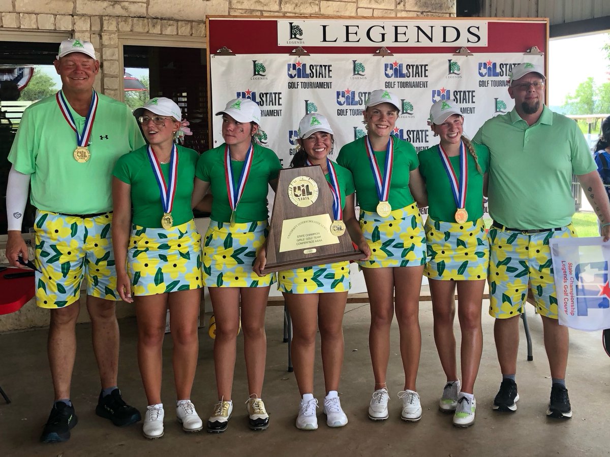 Andrews (4A Girls) further solidified their status as the most successful girls' golf program in UIL history with their 19th #UILState Title.

Their back to back win also marked a Conf 4A record low team score of +30 (606). 🏆🏌️‍♀️