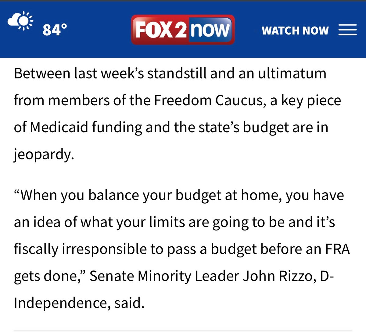 Missouri state budget in limbo as legislative deadline nears via @FOX2now : A constitutional deadline is looming over the General Assembly to pass a budget by the end of this week but before that, senators must renew a multi-billion-dollar tax. #moleg