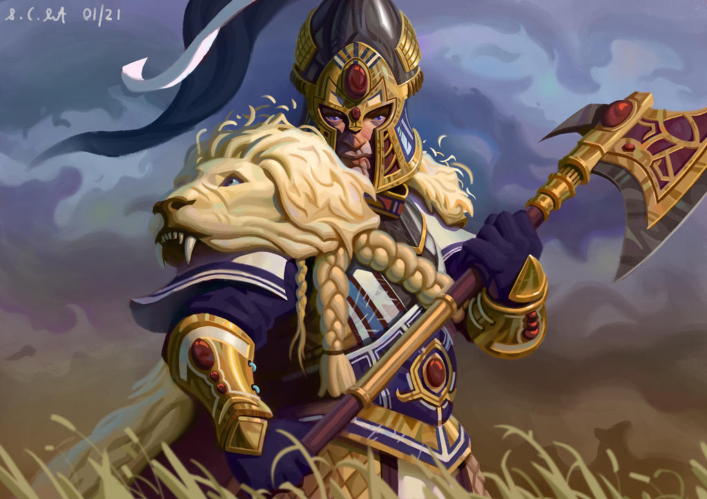 White lion of Chrace! I've repainted this recently, but this was the original I based it off, honestly I still like aspects of this one to this day - 2021
#whitelionofchrace #warhammerfantasy #fanart #digitalart #warhammerart