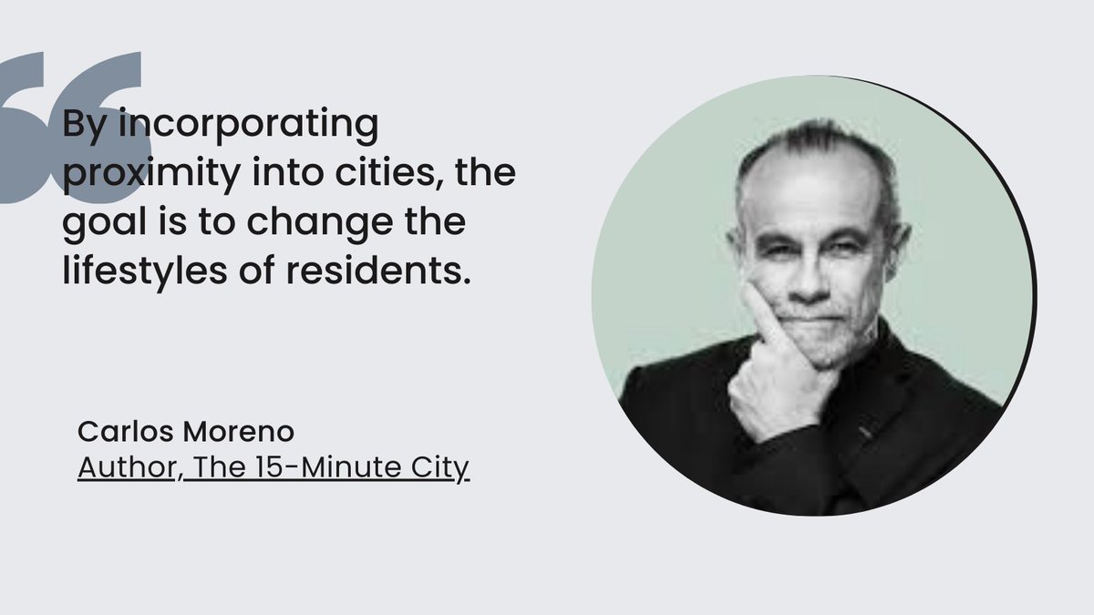 Do you support urban theorist Carlos Moreno's concept of the 15-minute city?
This design idea involves a 15-minute walk, bike, or transit ride to access daily necessities and services. #CarlosMoreno #urbanplanning #15MinuteCities 

ow.ly/s3Yx50RyXme