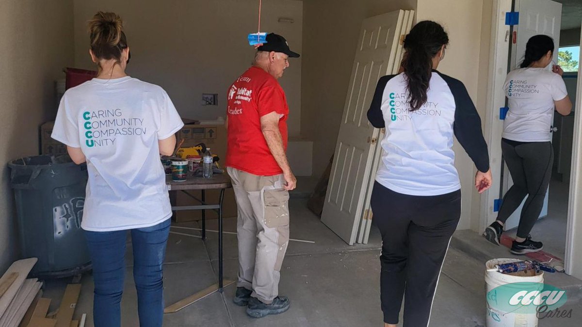 TEAM: Last week, #TeamCCCU enjoyed assisting @HabitatLasVegas with a new home construction, including sanding, taping and painting. The home will be given to a local family in need. 

#TeamTuesday #CCCUCares #HabitatForHumanity