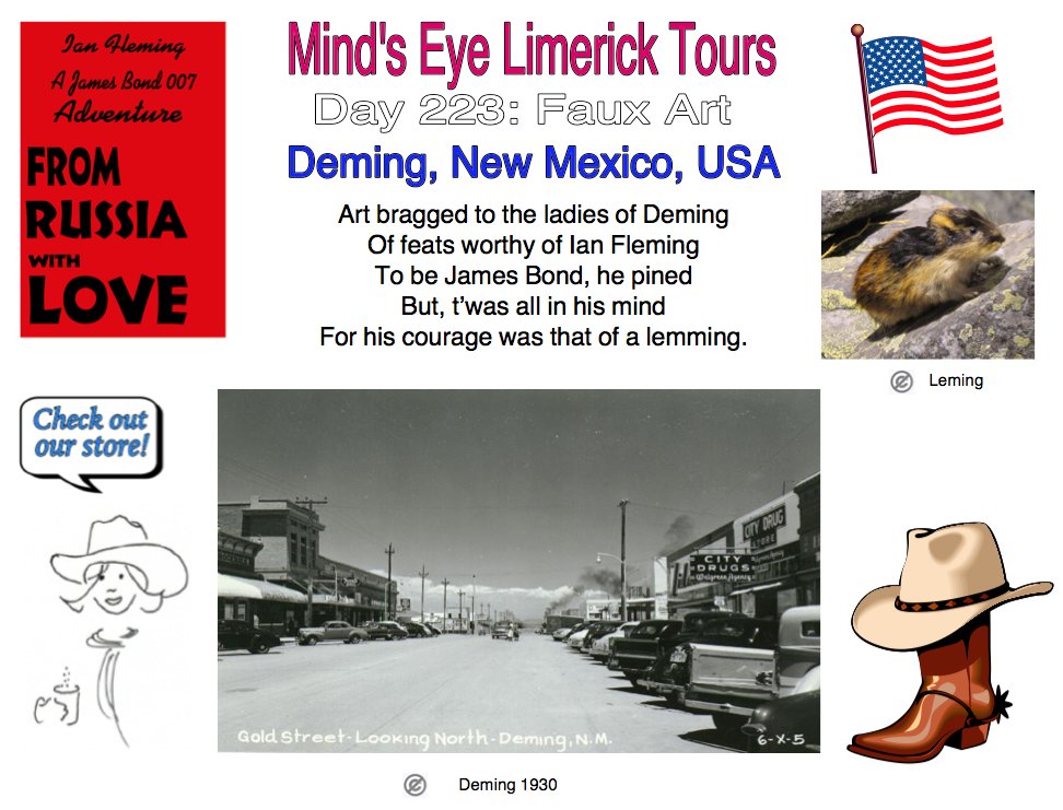 #Limerick #entertainment #humor #Deming #NewMexico #IanFleming #JamesBond #leming zazzle.com/store/mindseye…