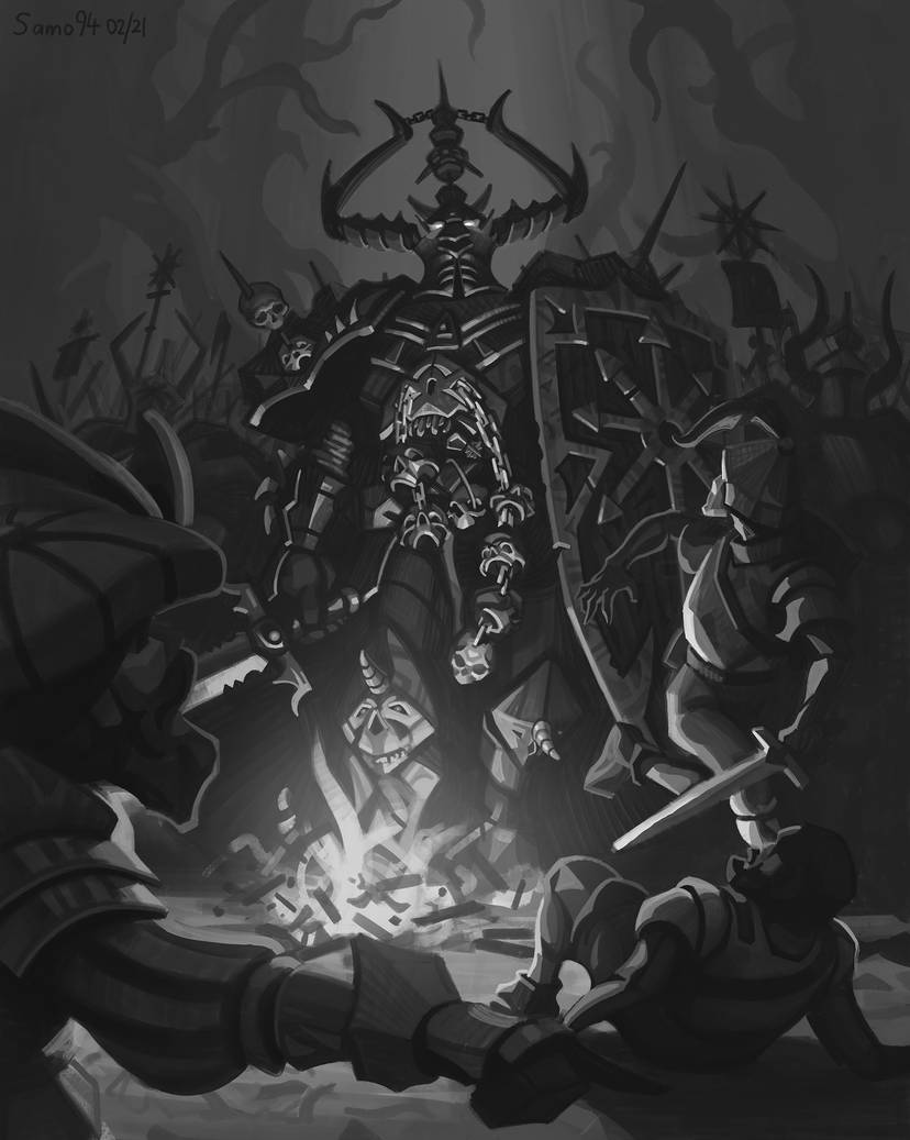 Chaos comes for all! some spooky chaos bois surprising some Empire soldiers - 2021
#warhammerart #digitalart #fanart #warhammerfantasy