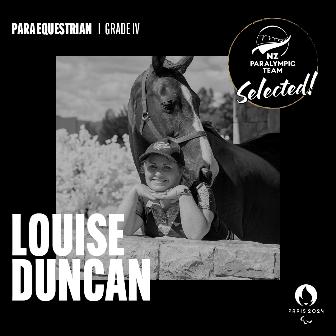 Para equestrian superstar Louise Duncan and her trusty steed Showcase BC have clinched a spot on the NZ Paralympic Team! 

paralympics.org.nz/news/key-decis…

#Paris2024
#Paralympics
#OneTeamOneSpirit
#NZParalympicTeam
#GoKiwi
#ParaEquestrian
#Dressage