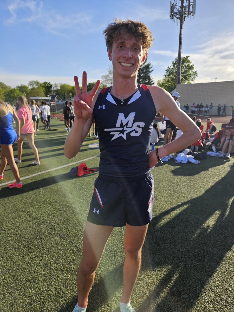 Dalton qualifying for State in his 3rd event, the Mile Run. Nice Job! <a href="/MSHSactivities/">Millard South Activities</a>