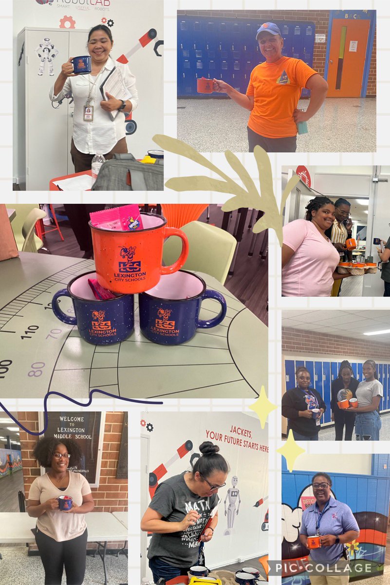 Thank you to our Central Office staff for providing the LCS cups and sweet treats for Teacher Appreciation Week. LMS appreciate your thoughtfulness and for making their day extra special! 🧡💙@LCSJackets @LexMidSchool @nakiahardy @leighjones23 @BruceCarrollEDU