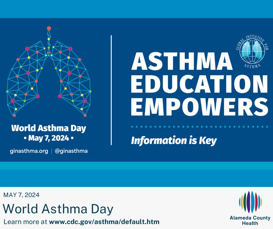 World Asthma Day aims to raise awareness about asthma and the people who suffer from it. The goal of today is to educate people about the causes, symptoms, and treatments for asthma. For more information about Asthma and resources, visit: cdc.gov/asthma/world_a… @CDCgov