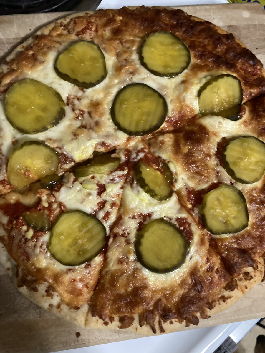 Pickles on a cheese pizza??