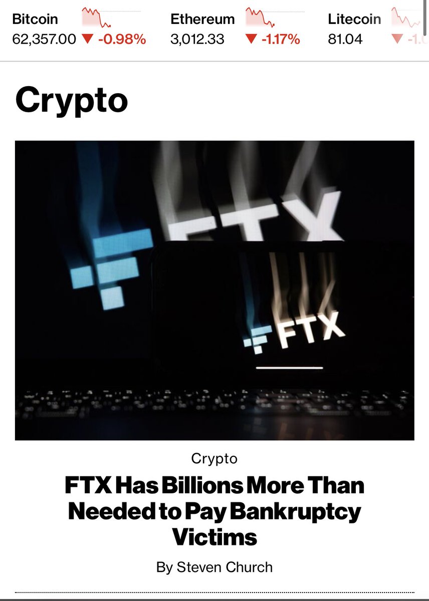#Ftx müşterilerine olan borcu 11 Milyar DOLAR civarında şu an Kasada 16.5 Milyar USD var 

Kriptodaki artıştan kaynaklı kasa büyümüş en büyük yatırım #Solana 

2 Milyon Müşterisine geri ödeme başlayacak.

#FTX mağdurlarına duyurulur.