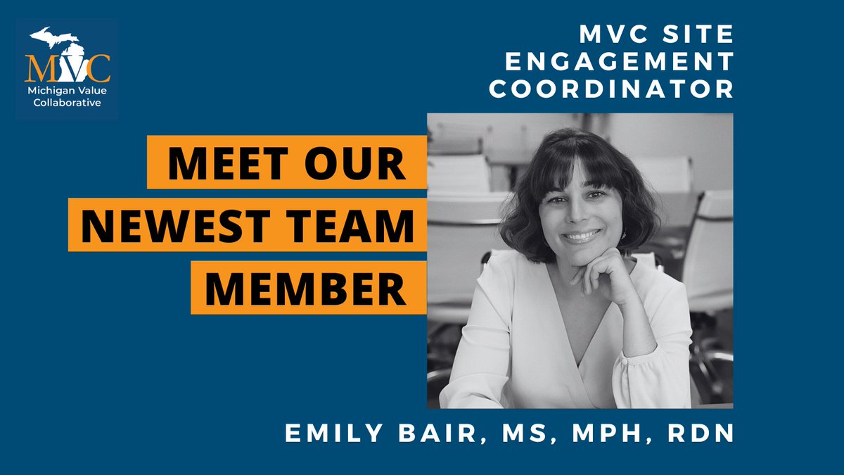We are thrilled to welcome Emily Bair, MS, MPH, RDN, to the MVC team. Joining MVC as Site Engagement Coordinator, she looks forward to engaging with members to identify opportunities for improved health outcomes. Learn more about Emily's experience here: tinyurl.com/27cbrjcj