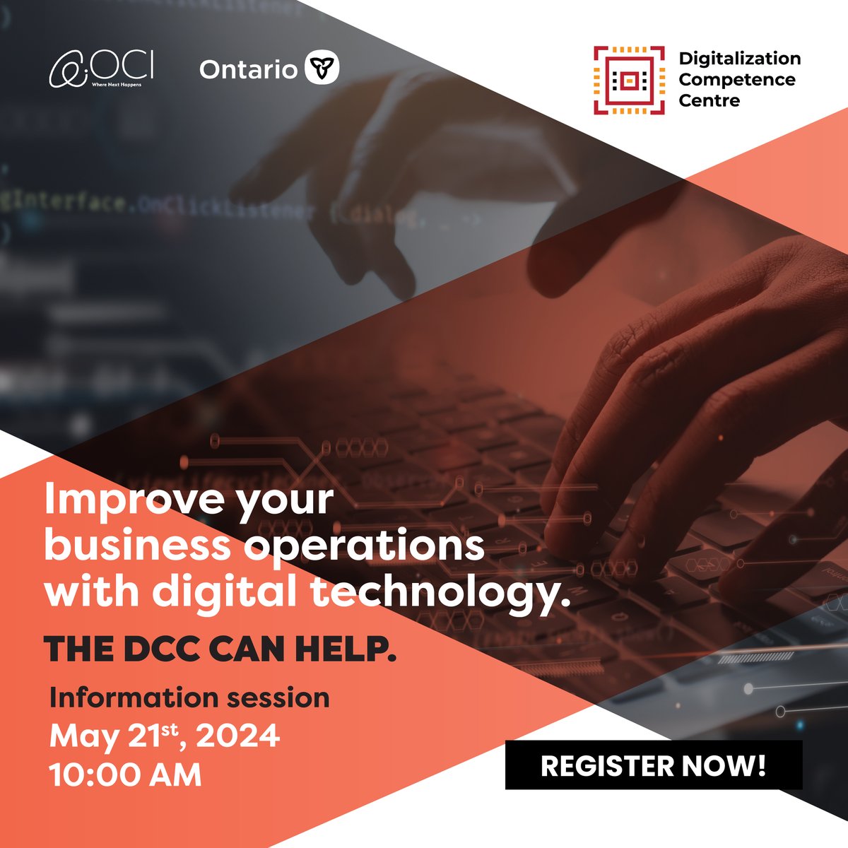 Unlock the power of digital transformation for your business! Join our upcoming Information Session on May 21st to learn more about how the DCC program can help you modernize and succeed! 

tinyurl.com/5ba5c3z8
