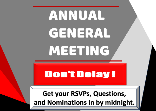 Get your RSVP in to attend the Airdrie Minor Hockey AGM, pose a question or nominate someone for the Board.
Cut off is midnight tonight.  Don't delay.
Find info: airdriehockey.com/article/93709 and
airdriehockey.com/article/94385
