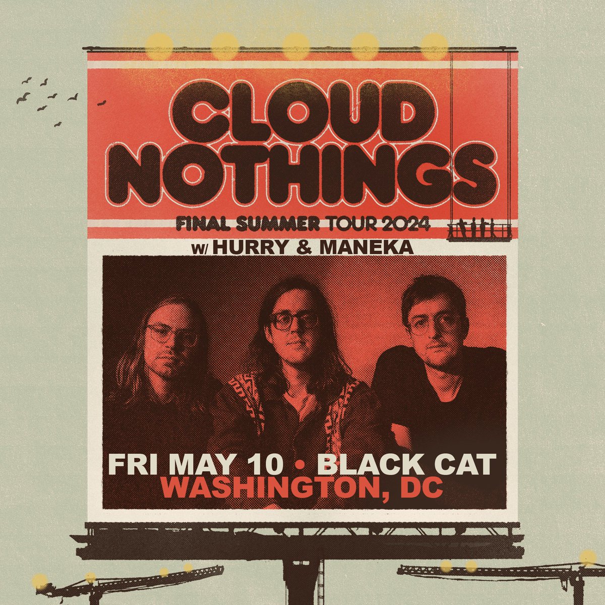 DC we will be at the @BlackCatDC opening for @cloudnothings and @hurryband ! I’ll have my most Maryland/DC band yet w @obey_dog and @jordynblakely and Damien who is not from the dmv but is still cool
