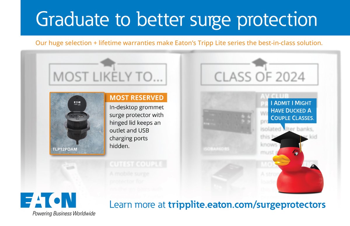 Ready to ace your power game? Trust Tripp Lite by Eaton's surge protectors to keep your devices safe and sound. Check out our surge protector buying guide – the ultimate cheat sheet for everything surge! tripplite.eaton.com/products/surge… #EatonGetsIT #SurgeProtection