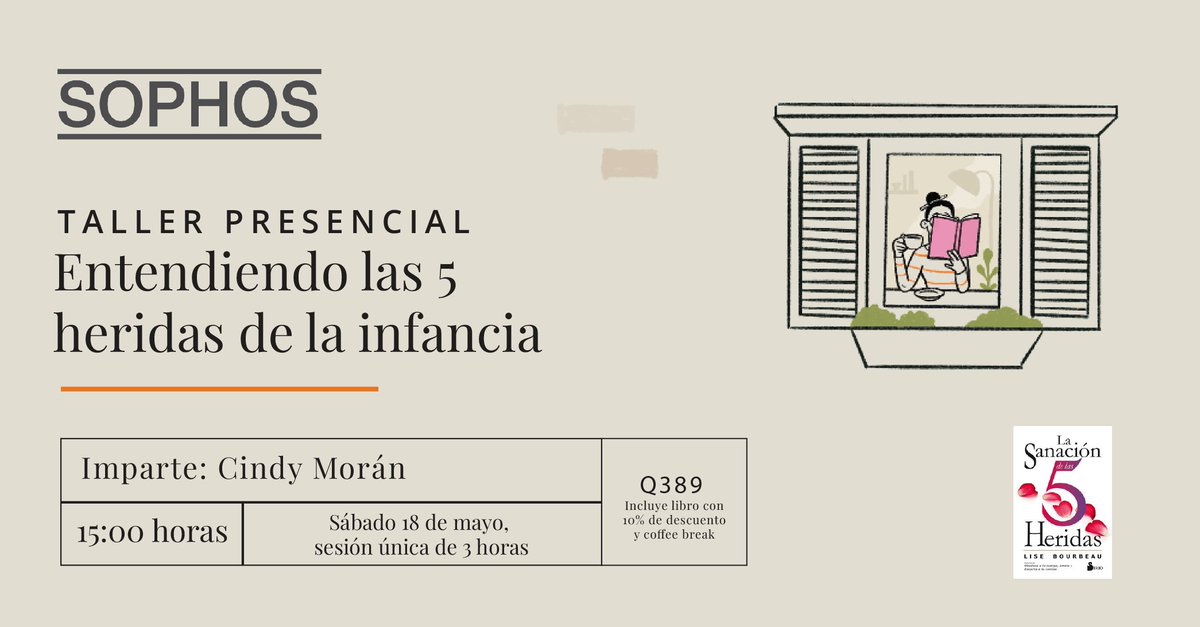 ¿Listo para un viaje de autoconocimiento? Únase a nosotros el sábado 18 de mayo a las 15:00 horas para el taller 'Entendiendo las 5 Heridas de la Infancia' con Cindy Moran. Aprenda a identificar y sanar las emociones ocultas que moldean su vida adulta. 🌟 Inscríbase en:…