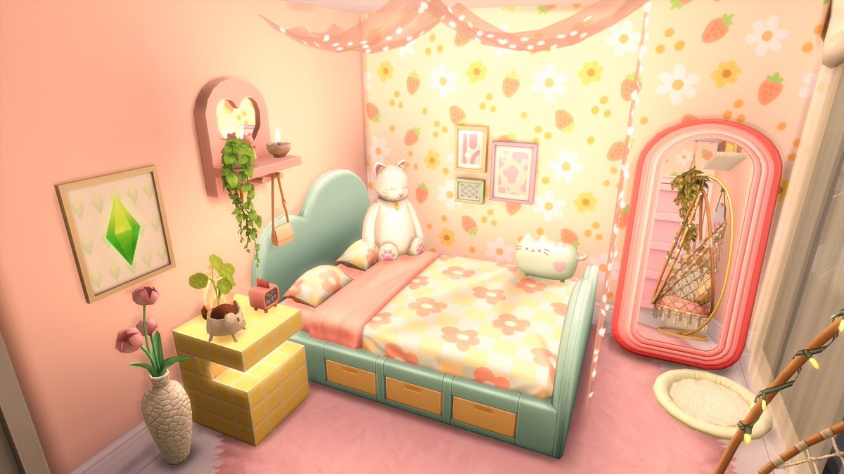 Appartement pastel 🩷🩵🎀
1312 21 chic street 
ID ORIGIN : Lady_Chocolate97 
#Halloween #nocc
#lessims4 #ShowUsYourBuilds #thesims4 #SimsCreatorsCommunity