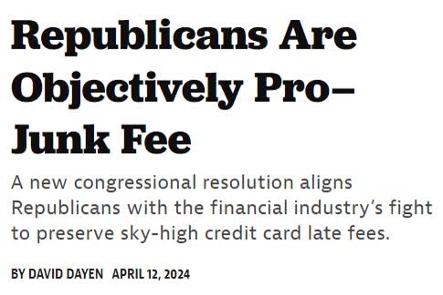The Biden Administration just finalized an $8 cap for credit card late fees—a huge reduction. This protection will save Americans $10 billion/year. Republicans will nickel & dime us to death so their corp donors get richer on our backs. #StopJunkFees #DemCast #DemVoice1 #FRESH