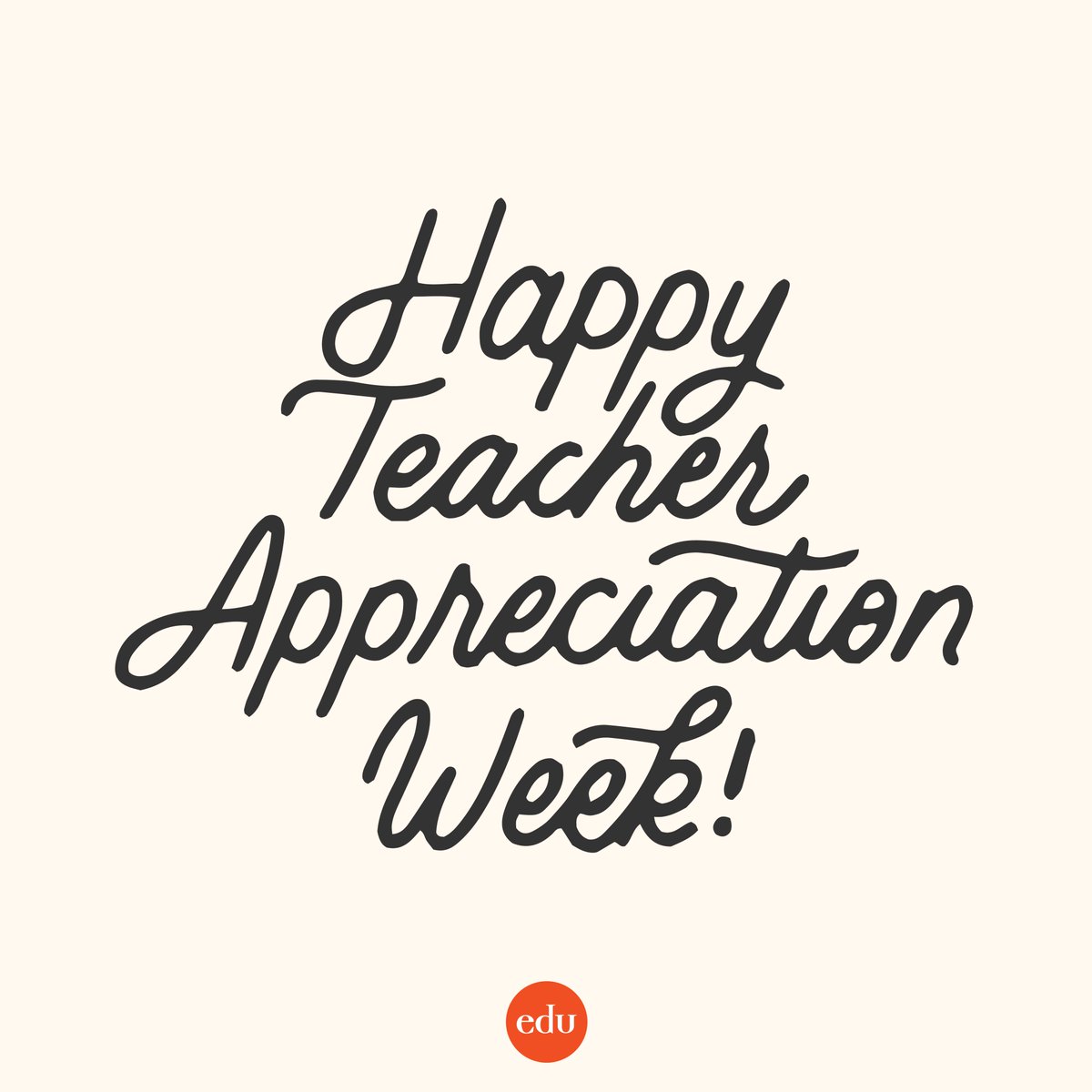 I thanked over a dozen teachers in my book's acknowledgements for a reason. It's just a fact: I wouldn’t be where I’m at if it weren’t for great teachers in my life, and I know a lot of us out there can say the same. Thank you teachers this week, and every week! @edutopia