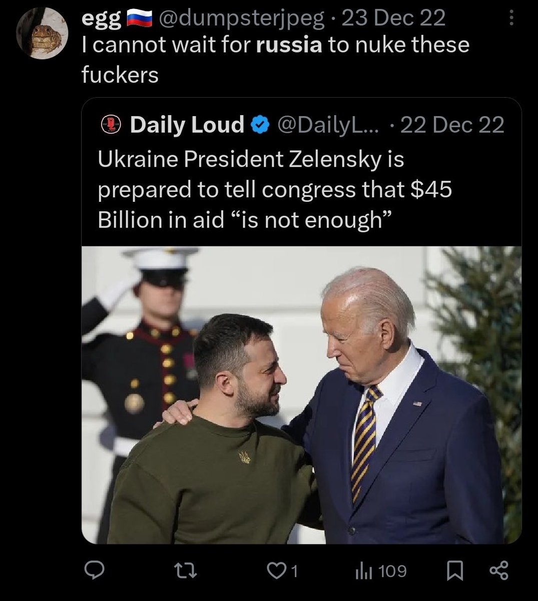 reminder that this dipshit supports russia and wants Ukrainians dead