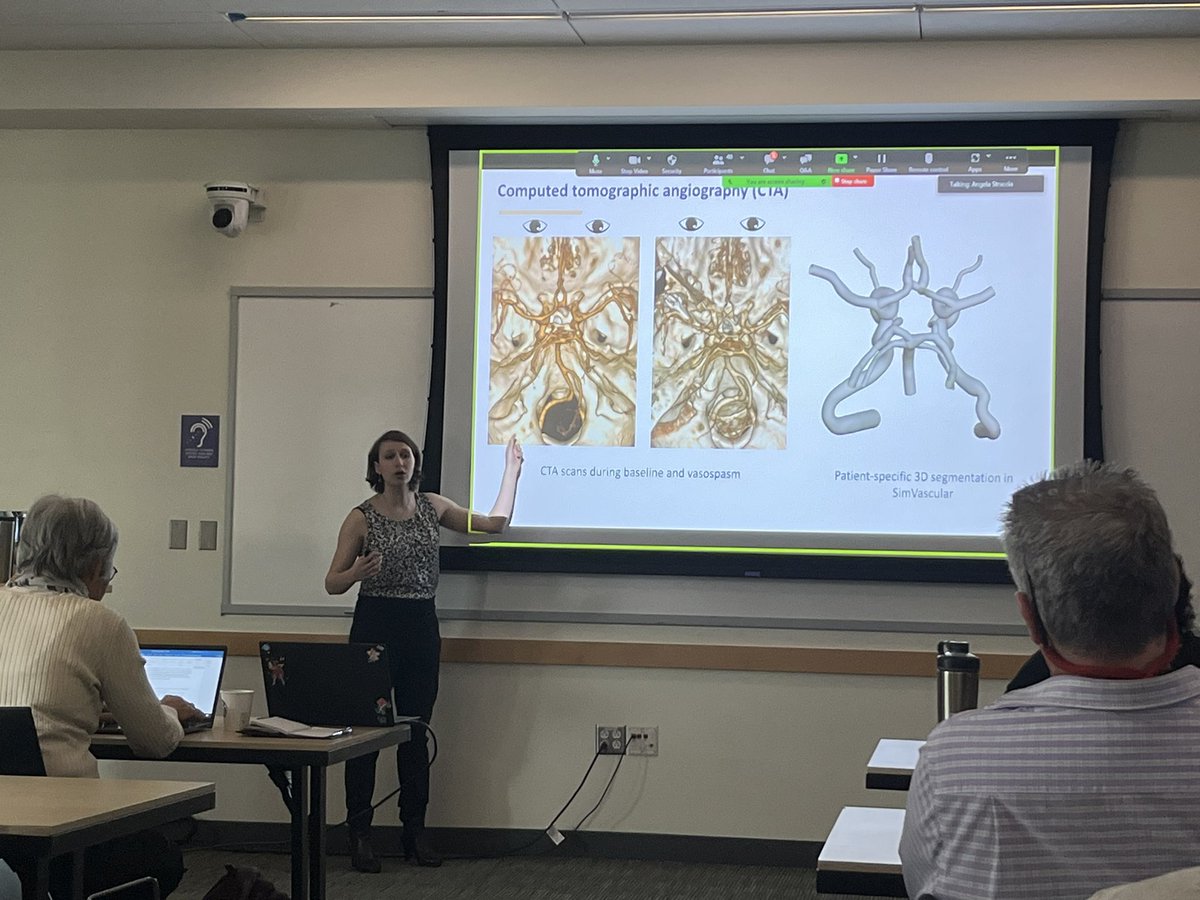 Congratulations to (soon to be Dr.) Angela Straccia on her PhD defense for @ME_at_UW - important work on cerebral vasospasm and cardiac disease in collaboration with @UWNeurosurgery @UWAnesthPainMed @UWRadiology @UWSANSCenter