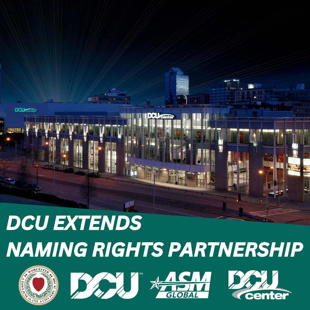 We have some exciting news to share! ASM Global, the City of Worcester, and DCU – Digital Credit Union have reached an agreement to extend the naming rights partnership of the DCU Center arena and convention center! Find out all the details here: bit.ly/3QCzWep
