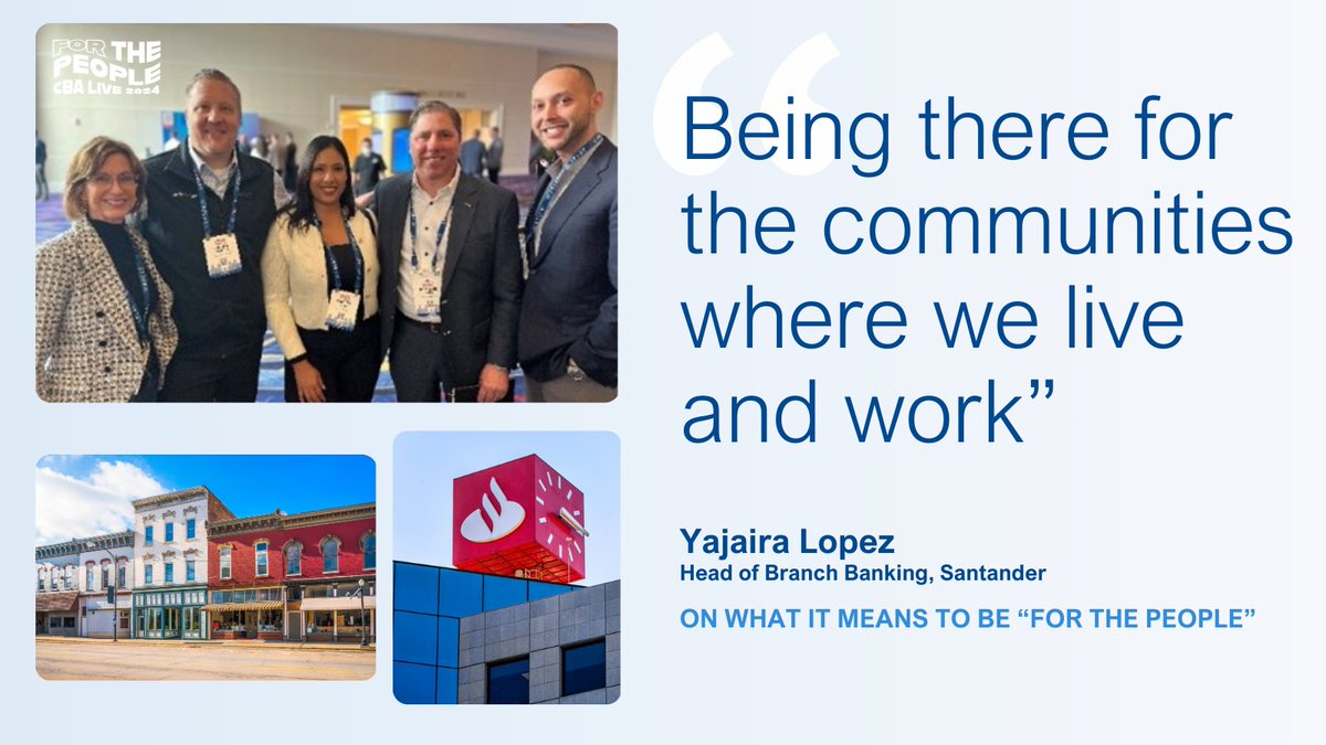 What does it mean for banks to be #ForThePeople? At CBA LIVE this year, we asked attendees for their thoughts. For Yajaira Lopez from @Santander, she hopes to provide 'sound financial advice and strong relationships with our customers.'