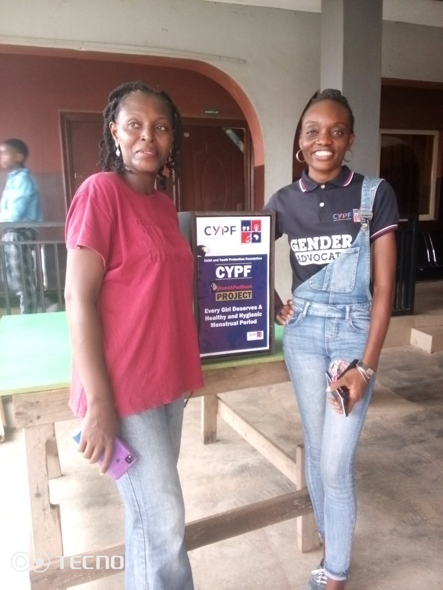 It was a great pleasure today to lead the @CYPF team to establish the organization's first padbank in Ogun State, Nigeria. 
Help a girl child today to have a safe and hygienic period by contributing to this project.Feel free to contact @CYPF to send in your donations. #SayNoToCM