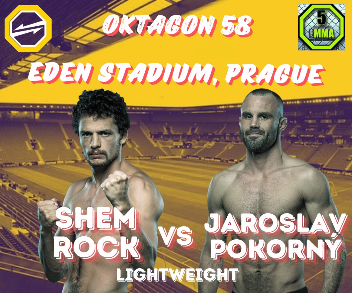 OKTAGON 58. Prague. Shem Rock vs Jaroslav Pokorný A true grudge match. #Oktagon58 #MMATwitter #5RWEmma