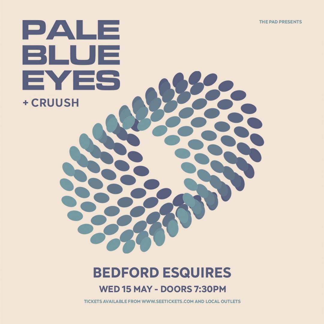 The last time we played @BedfordEsquires was opening for Sea Power… a few years ago now. So excited to be heading back for our own headline gig next Wednesday! Support from lush @cruushband ♥️ Tickets here: seetickets.com/event/pale-blu… Hopefully see you there!