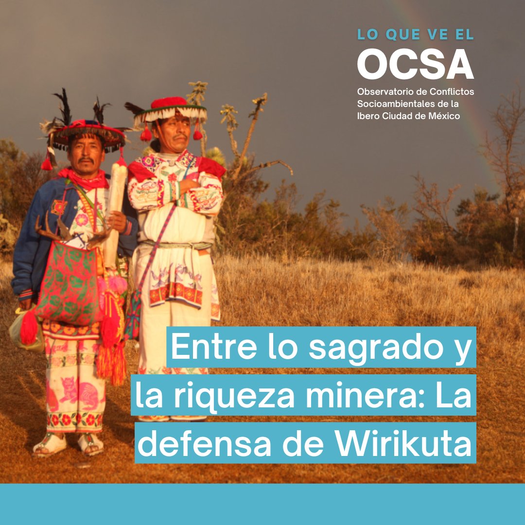 ❤️‍🔥Wirikuta es un sitio sagrado en la cosmovisión wixarika. Por ello, fue reconocido por la UNESCO como uno de los 14 sitios naturales sagrados del mundo.
⚠️Las empresas mineras canadienses ambicionan sus minerales y han detonado un conflicto socioambiental

#OCSAIbero🌱

 (1/3)