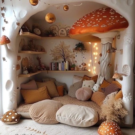 ElliottBlackwe3's tweet image. I need this fairy tale reading nook!