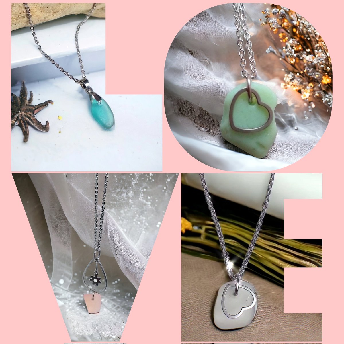 Some seaglass from the wedding collection x🤍twistedthreadsukshop.etsy.com
#twistedthreadsukshop #jewelry #necklace #seaglass 
#weddinginspiration