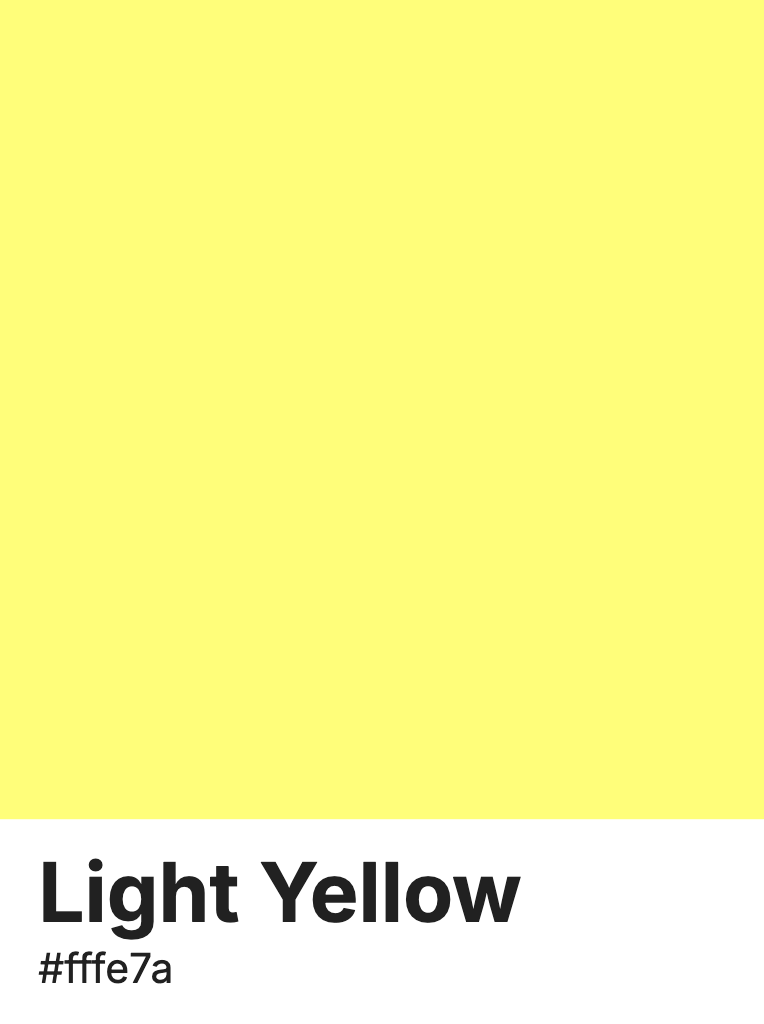 color_parrot's tweet photo. Pick your favorite yellow.
Cadmium Yellow - #FFF600
Casandora Yellow - #FECE5A
Light Yellow - #FFFE7A
Maximum Green Yellow - #D9E650 https://t.co/d9l4lZU1tB